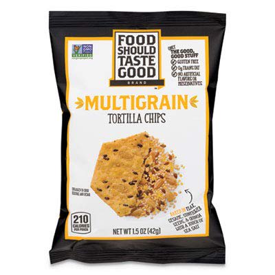 Tortilla Chips  Multigrain with Sea Salt  1.5 Oz  24/carton | Bundle of 5 Cartons
