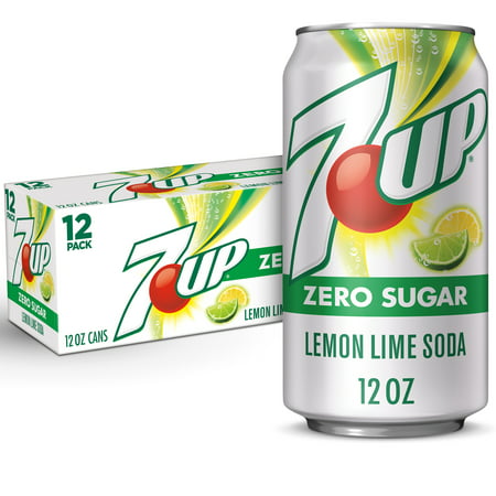 7UP Zero Sugar Lemon Lime Soda  12 Fl Oz Cans  12 Pack