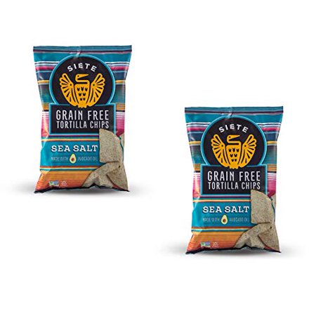 Siete Sea Salt Grain Free Tortilla Chips  5 Oz Bags (2 PACK)
