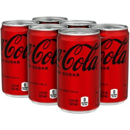 Coca-Cola Zero Sugar Soda 7.5oz Mini Cans  Quantity of 12