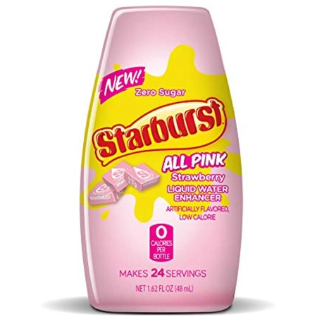 Starburst Liquid Water Enhancer  1.62 Fl. Oz. Bottle (12 Pack) – Strawberry – Low Calorie  Zero Sugar Drink Enhancer  1 Bottle Makes 24 8Oz. Servi