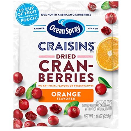 Ocean Spray Craisins Dried Cranberries  Orange  1.16 Ounce (Pack of 200)
