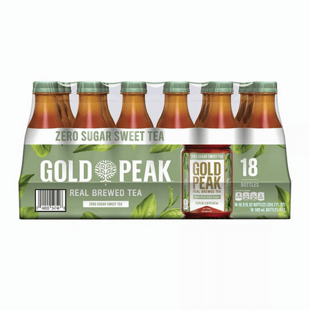Gold Peak Zero Sugar Sweet Tea Bottles  16.9 Fl Oz  18 Pack