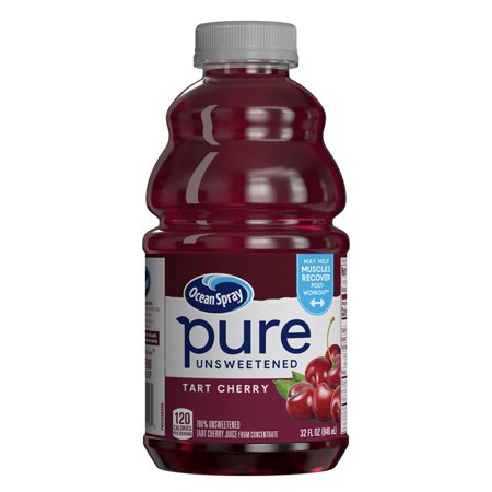 Ocean Spray 100% Pure Tart Cherry Juice  32 Ounce (Pack of 8)