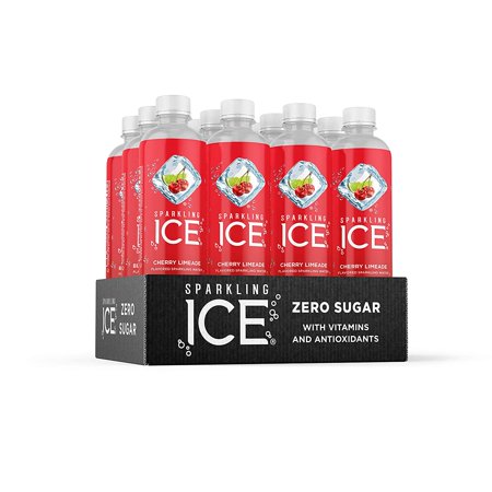 Sparkling Ice  Cherry Limeade Sparkling Water  Zero Sugar Flavored Water  with Vitamins and Antioxidants  Low Calorie Beverage  17 Fl Oz Bottles (Pack
