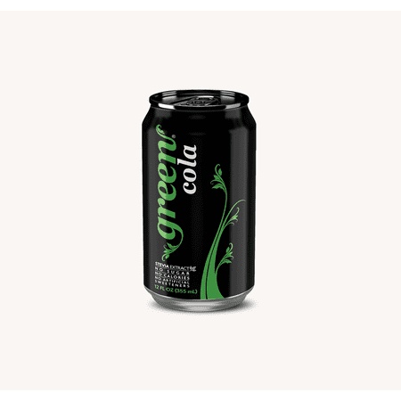 Green Cola - Zero Sugar  Zero Calories  Naturally Sweetened with 100% Stevia Leaf Extract  Carbonated Soda  100% Cola Taste  Net Quantity: 12 Fl Oz Ea