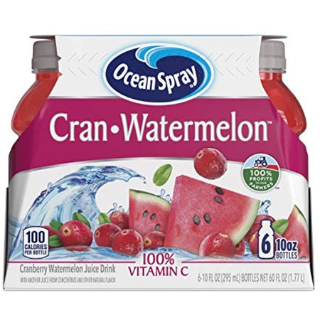 Ocean Spray  Cran Watermelon Juice Drink  10 Ounce Bottle (Pack of 6)
