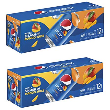 Pepsi Soda Mango Flavor 12 Oz   24 Cans Total 288 Fl Oz