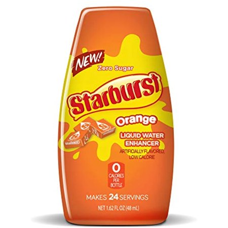 Starburst  Liquid Water Enhancer 1.62 Fl. Oz. Bottle Pack – Orange – Low Calorie Zero Sugar Drink Enhancer Bottle Makes 24 8Oz. Servings Convenien