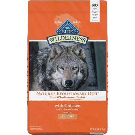 Blue Buffalo Wilderness High Protein  Natural Adult Large Breed Dry Dog Food  24-lb