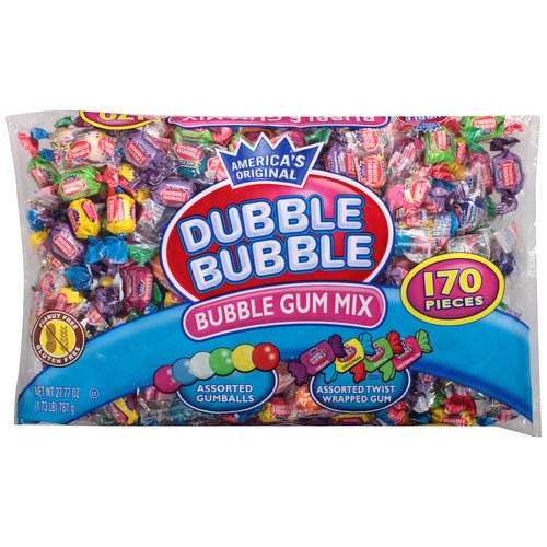 Dubble Bubble Assorted Bubble Gum Mix, 27.77 Oz., 170 Count