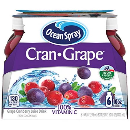 Ocean Spray Juice Drink  Cran-Grape  10 Ounce Bottle (Pack of 6)