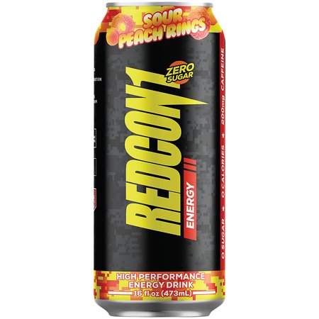 High Performance Energy Drink Sour Peach Rings (12 Drinks/ 16 Fl Oz. Each)