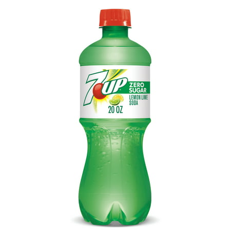 7UP Zero Sugar Soda Bottles  Pack of 12