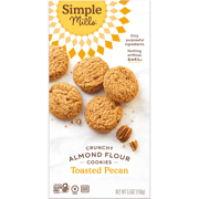 Simple Mills Gluten Free Vegan Crunchy Toasted Pecan Almon Flour Cookies  5.5 Oz [Pack of 6]