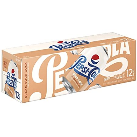 Pepsi Cream Soda Shop  Cans  White  144 Fl Oz  Pack of 12