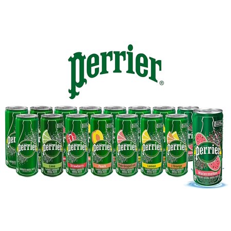 PerrierRONAN Flavored Carbonated Mineral Water - Sampler Variety Pack  8.45 Fl Oz. Slim Cans  Natural Sparkling Drinking Water | Pack of 16 (All Flavo