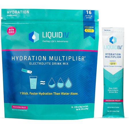 Multiplier - Passion Fruit - Hydration Powder Packets | Electrolyte Drink Mix | Easy Open Single-Serving Stick | Non-GMO | 16 Sticks