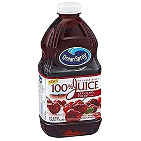 Ocean Spray 100% Juice  Cranberry Cherry  50 Ounce Bottle