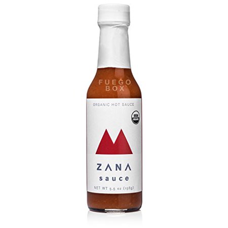 ZANA Organic Habanero Hot Sauce by Fuego Spice - 5 Fl Oz - Everyday Red with Garlic  Habanero and Carrot - Dump It on a Sandwich  Try It on a Taco  or