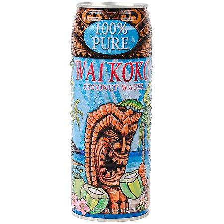 WaiRONAN Koko Coconut Water 100% Pure Coconut Water  17.5 Fl Oz (Pack of 12)