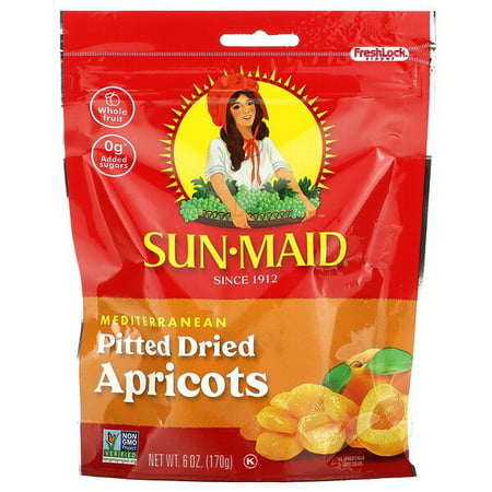 Sun-Maid  Mediterranean Pitted Dried Apricots  6 Oz Pack of 2