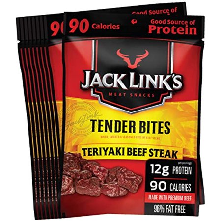 Jack Links Premium Cuts Beef Steak Tender Bites  Teriyaki  1.25 Ounce (Pack of 10)