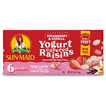 Sun-Maid Raisins Strawberry & Vanilla  1-Ounce (6 Count  Pack - 3)