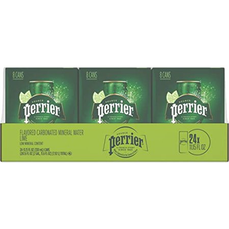 Perrier Lime Flavored Sparkling Water  11.15 Fl Oz Cans (24 Count)