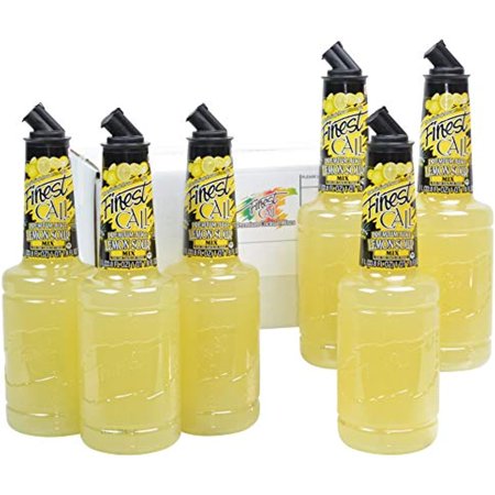 Finest Call Premium Juice Lemon Sour Drink Mix  Ready to Use  1 Liter Bottle (33.8 Fl Oz)  Pack of 6
