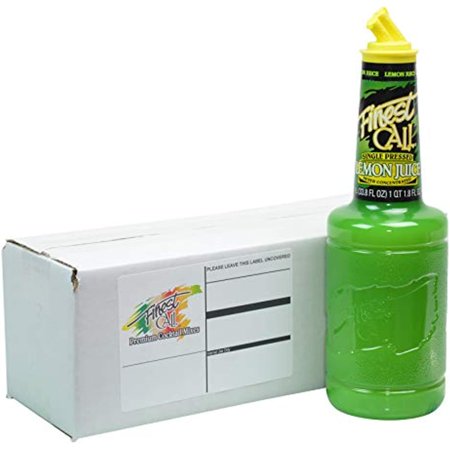 Finest Call Premium Single Pressed Lemon Juice Drink Mix  1 Liter Bottle (33.8 Fl Oz)  Individually Boxed