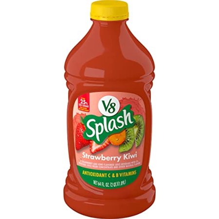 V8 Splash Strawberry Kiwi Flavored Juice Beverage  64 Fl Oz Bottle