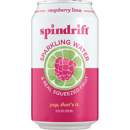 Spindrift Raspberry Lime Sparkling Water  12 Fl. Oz. Cans (Case of 24)