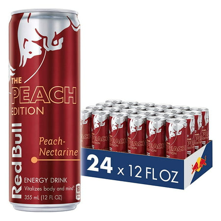 Red Bull Energy Drink  Peach-Nectarine  12 Fl Oz (Pack of 24)