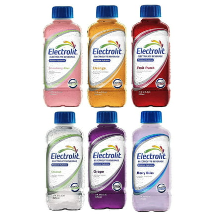 Oasis Snacks Electrolit Premium Hydration Electrolyte Beverage  Multi Flavor Variety  21 Fl Oz (6 Flavor Variety  Pack of 12)