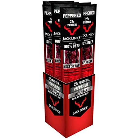 Jack Link’S Premium Cuts Beef Steak  Peppered  Great Protein Snack with 22G of Protein and 3G of Carbs per Serving  Made with Premium Beef  2 Ounce 