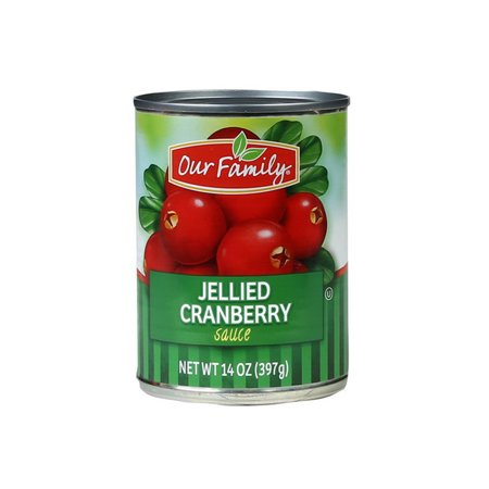 (Price/Case)Our Family Jellied Cranberry Sauce 24/14oz  866411