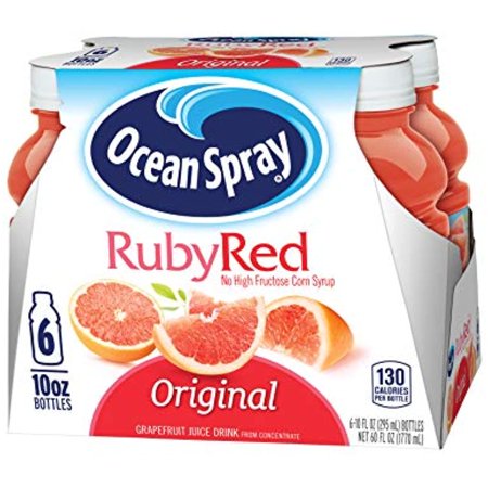Ocean Spray Ruby Grapefruit Juice Drink  10 Ounce Bottle (Pack of 6)