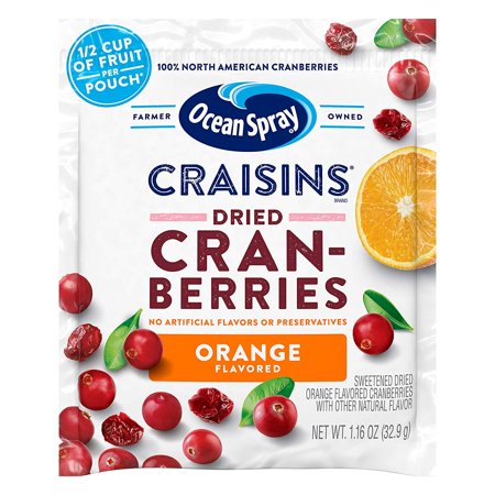 Ocean Spray Craisins Dried Cranberries  Orange  1.16 Ounce (Pack of 200)