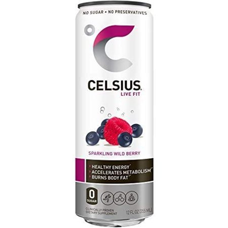 Celsius Energy Drink Sparkling Berry 12Oz (Pack of 2)