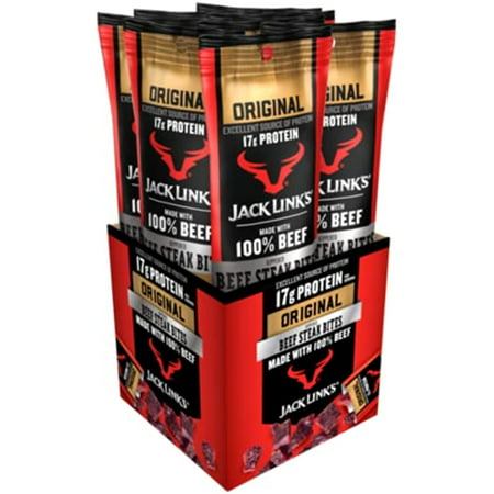 Jack Links Beef Steak Jerky Bites  Original Flavor  on-the-Go Poppable Meat Snack  17G of Protein and 100 Calories  Made with Premium Beef  12 Ounce S
