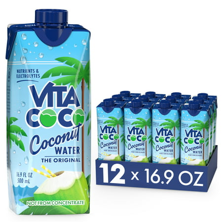 Vita Coco Coconut Water  Pure  16.9 Fl Oz Tetra (Pack of 12)