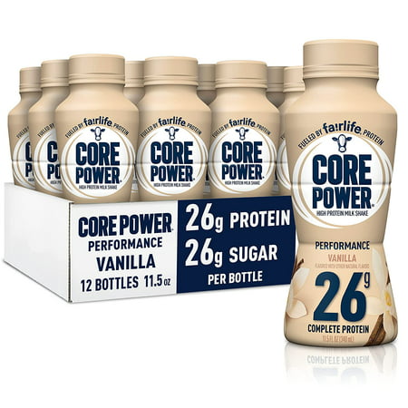 Fairlife Core Power 26g Protein Milk Shakes  Ready to Drink for Workout Recovery  No Artificial Sweeteners  Vanilla  11.5 Fl Oz (Pack of 12)