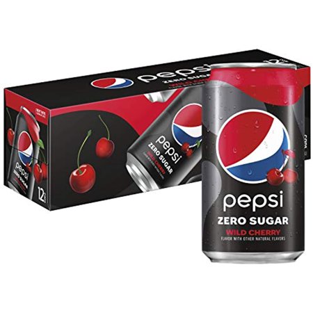Pepsi Zero Sugar  Wild Cherry  12 Oz Cans (12 Pack)  144 Fl Oz