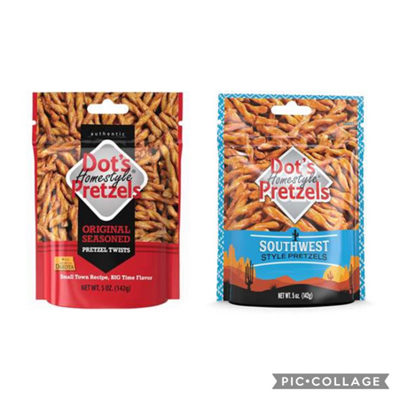 Dot S Homestyle Pretzels Variety Pack - Southwest Seasoned and Original Seasoned (5 Oz Each) 2 Bags Total