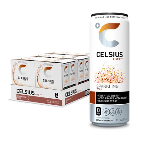 CELSIUS Essential Energy Drink 12 Fl Oz  Sparkling Cola (Pack of 24)