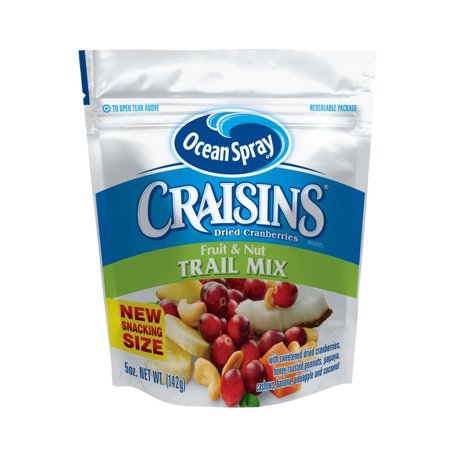 Ocean Spray Craisins Dried Cranberries  Fruit & Nut Trail Mix  5 Ounce (Pack of 12)