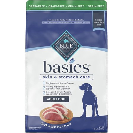 Blue Buffalo Basics Skin & Stomach Care  Grain Free Natural Adult Dry Dog Food  22-lb