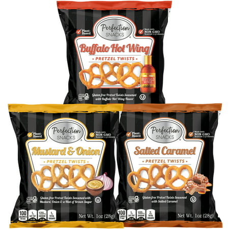 Perfection Snacks Pretzels Mix Variety Pack  Gluten Free  1oz Bags (20 Count)