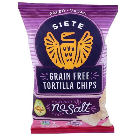Siete No Salt Tortilla Chips  5 Ounce -- 12 per Case.